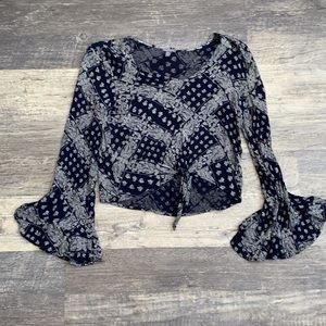 Charlotte Russe bell sleeved top